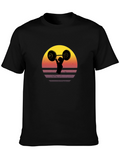 Retro Sunset Barbell T-Shirt
