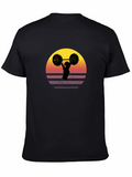 Retro Sunset Barbell T-Shirt