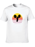 Retro Sunset Barbell T-Shirt