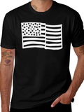 American Flag Graphic Tee - Black
