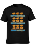 Happy Hanukkah Jelly Donut Graphic T-Shirt