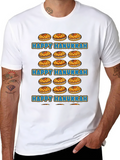 Happy Hanukkah Jelly Donut Graphic T-Shirt