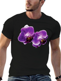 Orchid Blossom Black T-Shirt