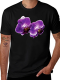 Orchid Blossom Black T-Shirt