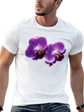 Orchid Blossom Black T-Shirt