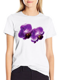 Orchid Blossom Black T-Shirt