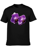 Orchid Blossom Black T-Shirt