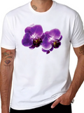Orchid Blossom Black T-Shirt