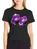 Orchid Blossom Black T-Shirt