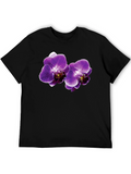 Orchid Blossom Black T-Shirt