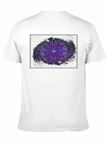 Abstract Purple Flower Graphic T-Shirt