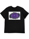 Abstract Purple Flower Graphic T-Shirt