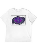 Abstract Purple Flower Graphic T-Shirt
