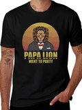 Papa Lion Went To Party T-Shirt