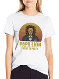 Papa Lion Went To Party T-Shirt