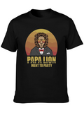 Papa Lion Went To Party T-Shirt