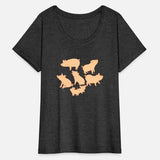 five pigs and two piglets