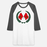 Flags Morocco in laurel wreath