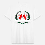 Flags Poland laurel wreath banner