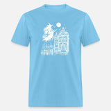 Flying Witch Full Moon Halloween Horror Haunted Ho