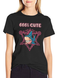 666% Cute Shark Graphic T-Shirt