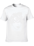 Stylish Black T-Shirt with White Mask Design