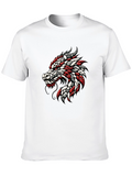 Dragon Graphic Print Crew Neck T-Shirt