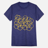 FYVE GOLD METAL WALL ART IN PENTAGON SHAPE