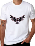 Black Tee with Dove Graphic