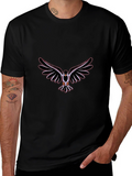 Black Tee with Dove Graphic