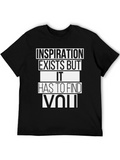 Inspiration Graphic Tee - Black Crew Neck