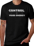 Control Your Energy Graphic Black T-Shirt