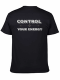 Control Your Energy Graphic Black T-Shirt