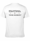 Control Your Energy Graphic Black T-Shirt