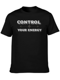 Control Your Energy Graphic Black T-Shirt