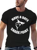 Have a Date Shark Point Black T-Shirt