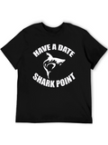 Have a Date Shark Point Black T-Shirt