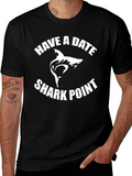 Have a Date Shark Point Black T-Shirt