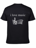 I Love Music Graphic T-Shirt - Stylish Unisex Tee