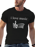 I Love Music Graphic T-Shirt - Stylish Unisex Tee