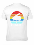 Retro Piano Sunset T-Shirt - Music Lover Tee