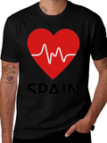 Spain Heartbeat Graphic Tee