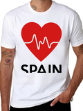 Spain Heartbeat Graphic Tee