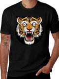 Roaring Tiger Graphic Tee - Bold Black T-Shirt