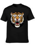 Roaring Tiger Graphic Tee - Bold Black T-Shirt