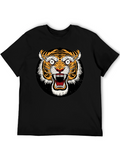Roaring Tiger Graphic Tee - Bold Black T-Shirt