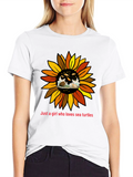 Sunflower Sea Turtle Lover T-Shirt
