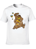 Cartoon Bear Eating Honey T-Shirt