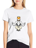 Cool Bird Meditating Graphic Tee - Black