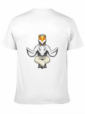 Cool Bird Meditating Graphic Tee - Black